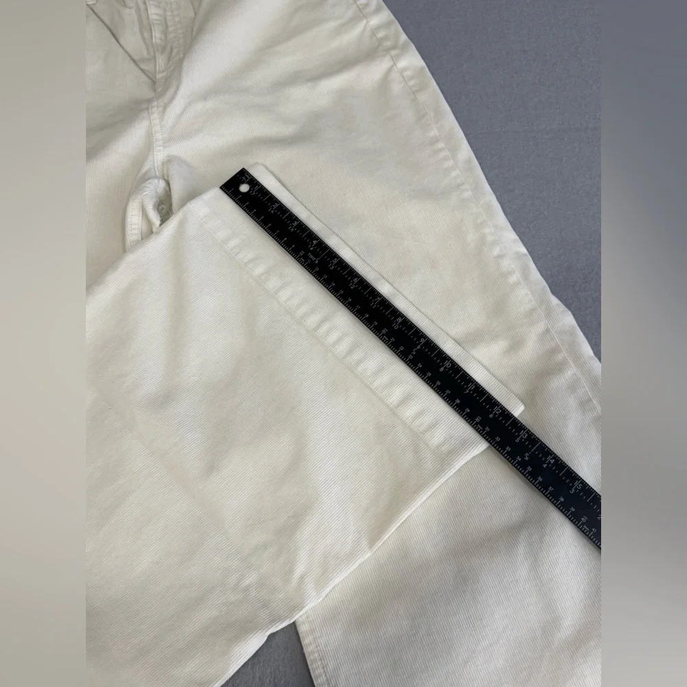 J Crew Corduroy Wide Leg High Waist Trouser Pants Cream Size 29 Style BT922 - Picture 10 of 10